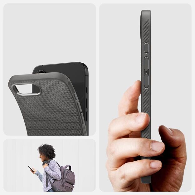 Spigen Liquid Air Case for iPhone 16e - Gray 12