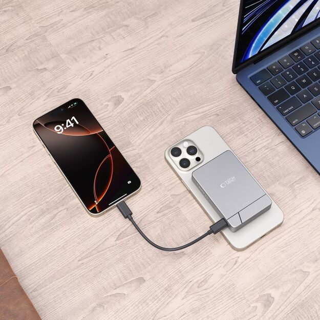 Powerbank Tech-Protect PB14 LifeMag MagSafe 5000 mAh - gray 7