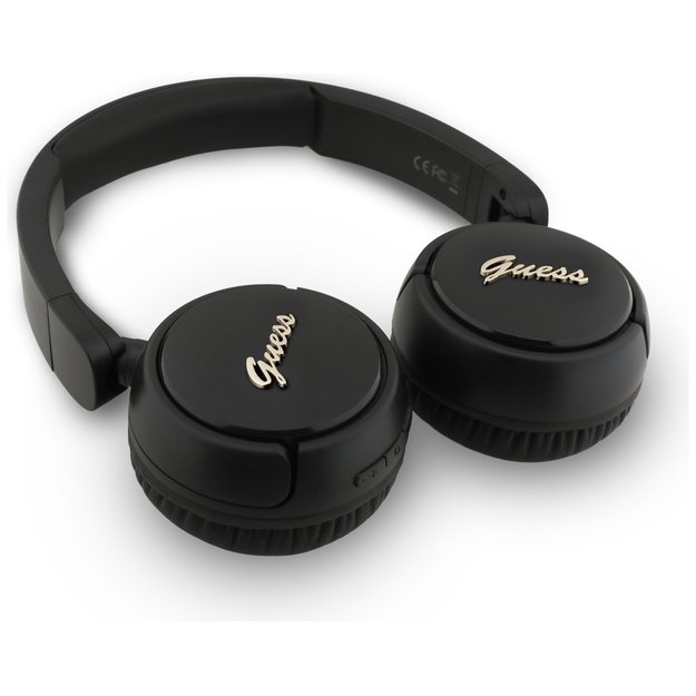 Guess Metal Logo Script Over-Ear Headphones - Black 2