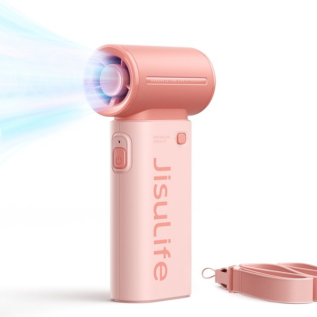 Jisulife Handheld Fan Life9 5000mAh Portable Mini Blower USB Fan - Pink 4