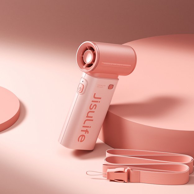 Jisulife Handheld Fan Life9 5000mAh Portable Mini Blower USB Fan - Pink 7