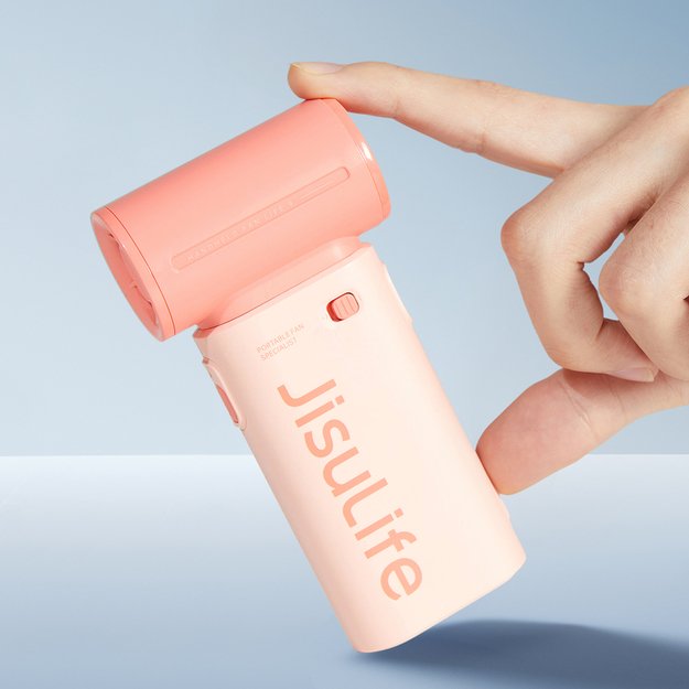 Jisulife Handheld Fan Life9 5000mAh Portable Mini Blower USB Fan - Pink 5