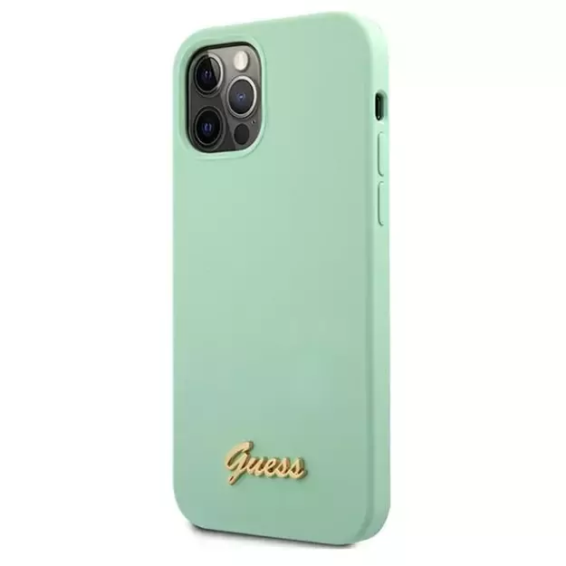 Guess Metal Logo Script Case for iPhone 12 Pro Max 6.7&quot  - Green 8