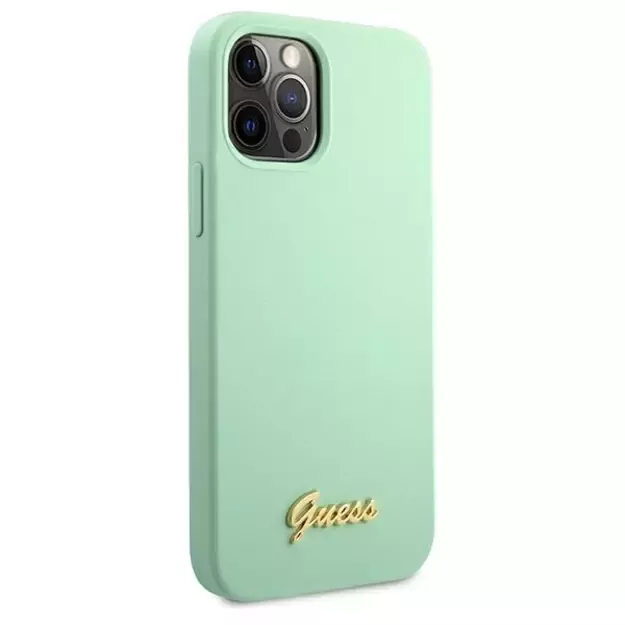 Guess Metal Logo Script Case for iPhone 12 Pro Max 6.7&quot  - Green 10