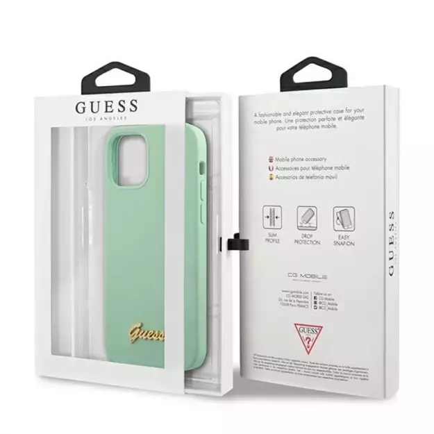 Guess Metal Logo Script Case for iPhone 12 Pro Max 6.7&quot  - Green 14