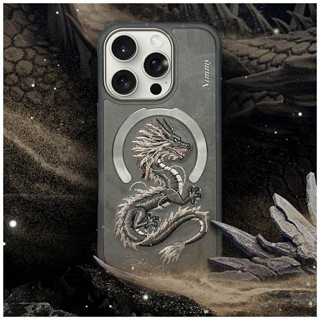 Nimmy Dragon MagSafe Case for iPhone 16 Pro - Gray 8