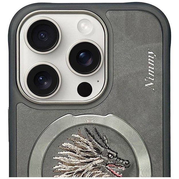 Nimmy Dragon MagSafe Case for iPhone 16 Pro - Gray 1