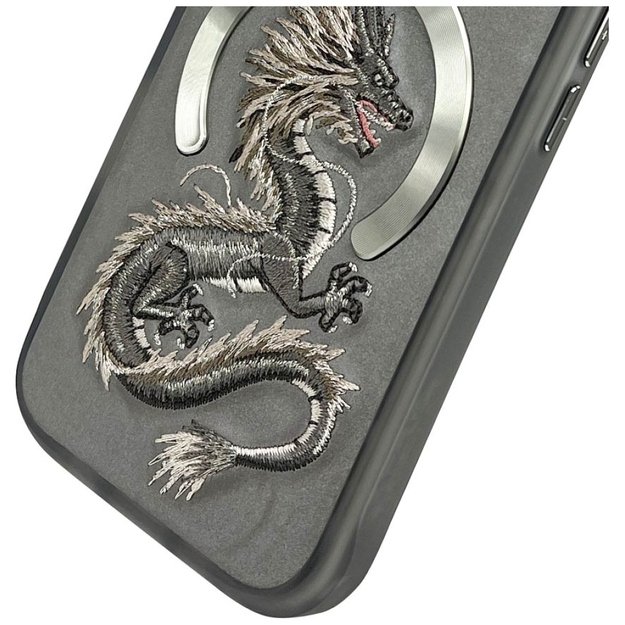 Nimmy Dragon MagSafe Case for iPhone 16 Pro - Gray 4