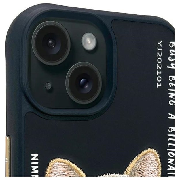 Nimmy Glasses Cool Dog iPhone 15 Case - Black 2
