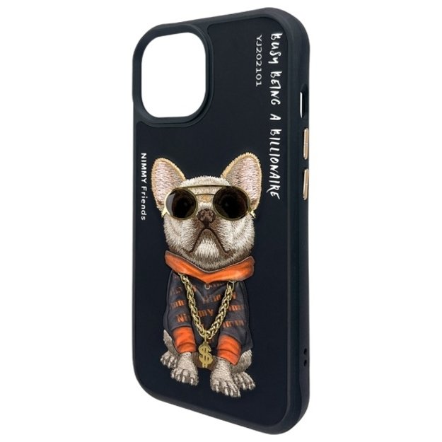 Nimmy Glasses Cool Dog iPhone 15 Case - Black 5