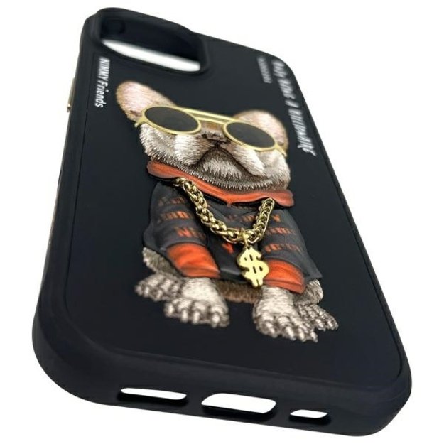 Nimmy Glasses Cool Dog iPhone 15 Case - Black 9