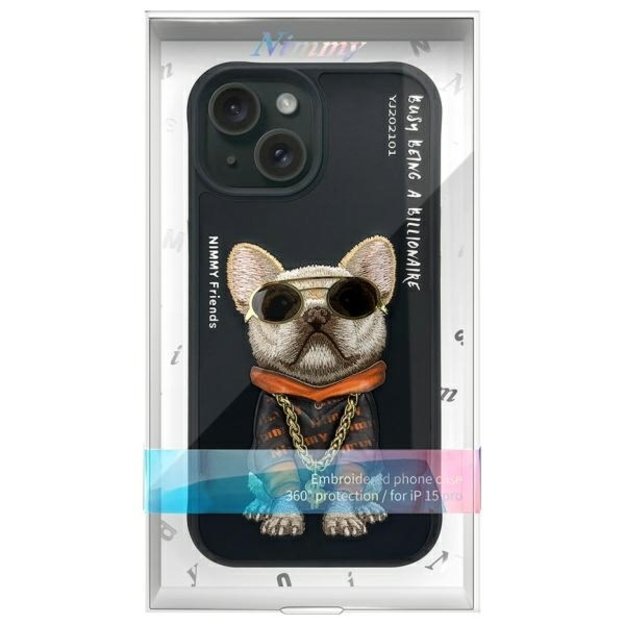 Nimmy Glasses Cool Dog iPhone 15 Case - Black 11