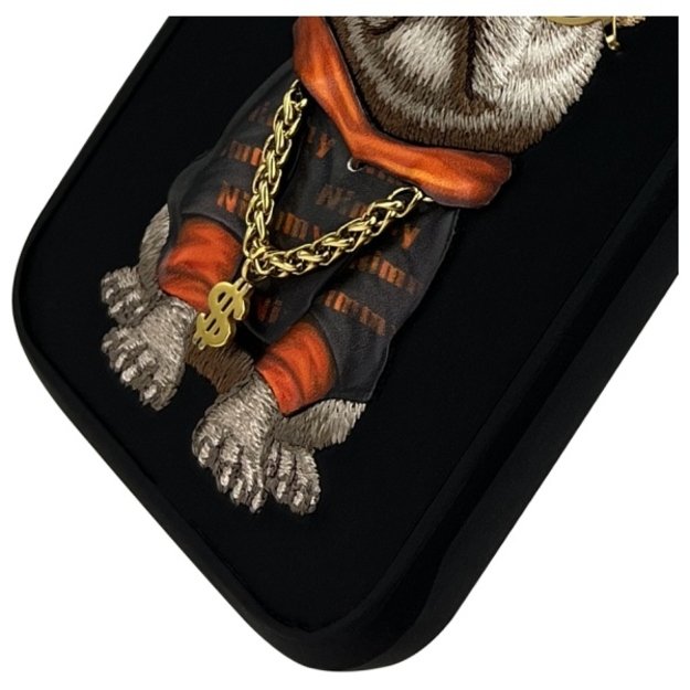 Nimmy Glasses Cool Dog Case for iPhone 16 Pro Max - Black 3