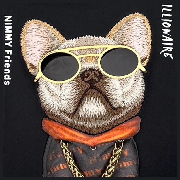 Nimmy Glasses Cool Dog Case for iPhone 16 Pro Max - Black 6