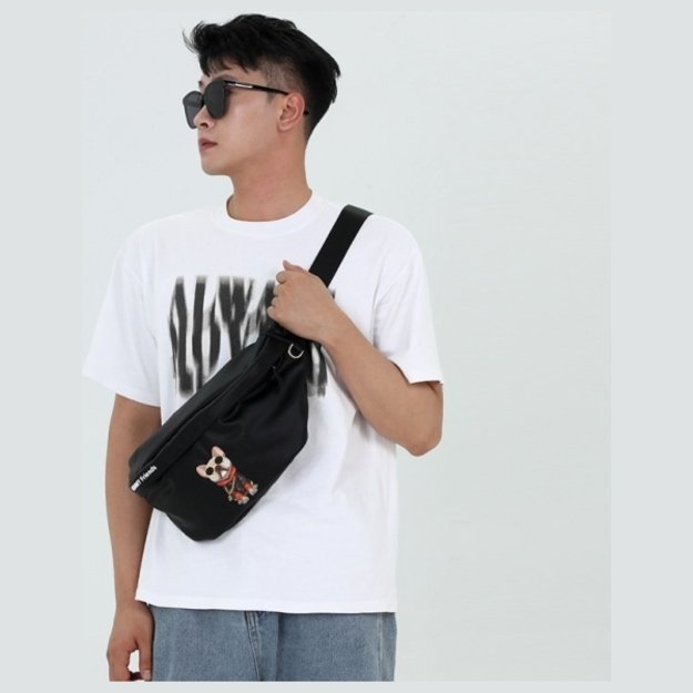 Nimmy Crossbody Glasses Cool Dog Shoulder Bag - Black 6