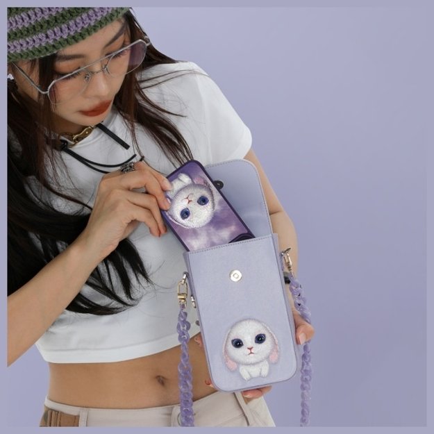 Nimmy Big Eyed Pet 2.0 Rabbit Phone Bag - Purple 6