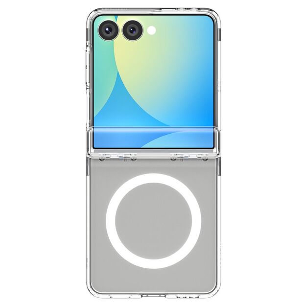 Spigen Ultra Hybrid Pro Mag MagSafe Case for Samsung Galaxy Z Flip 7 - Clear and White 2