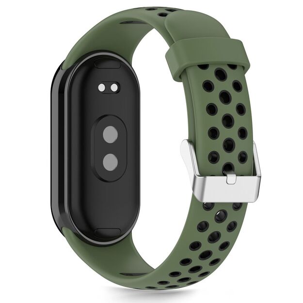 Tech-Protect IconBand Air Strap for Xiaomi Smart Band 8 / 9 / 10 / NFC - Green and Black 1