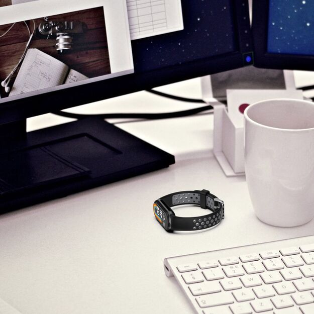 Tech-Protect IconBand Air Strap for Xiaomi Smart Band 8 / 9 / 10 / NFC - Green and Black 4