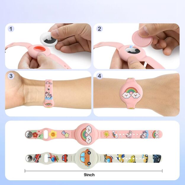 Tech-Protect Smooth 2-pack Case for Apple AirTag 1/2 for Kids - Multicolor 7