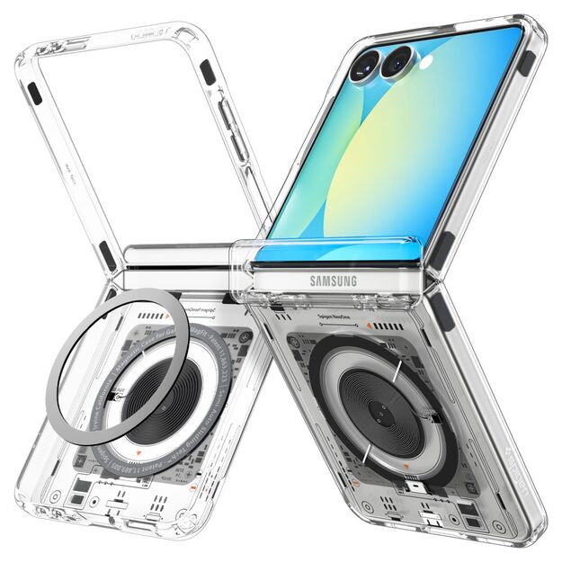 Spigen Ultra Hybrid Pro MagSafe Case for Samsung Galaxy Z Flip 7 Zero One - Transparent 1