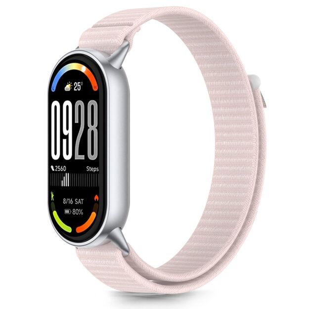 Tech-Protect Nylon Pro Strap for Xiaomi Smart Band 8 / 9 / 10 / NFC - Pink Gray