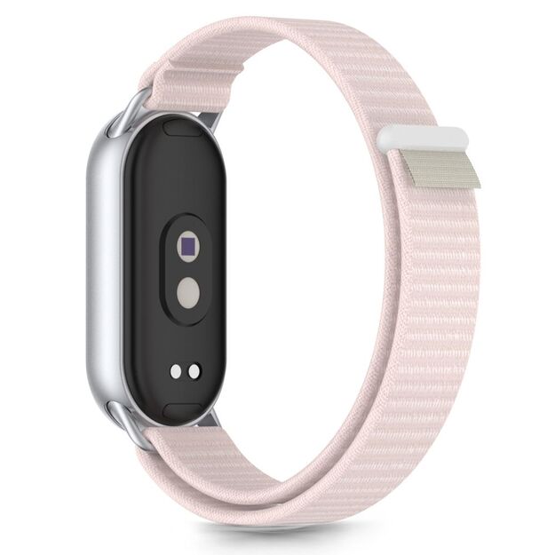Tech-Protect Nylon Pro Strap for Xiaomi Smart Band 8 / 9 / 10 / NFC - Pink Gray 1