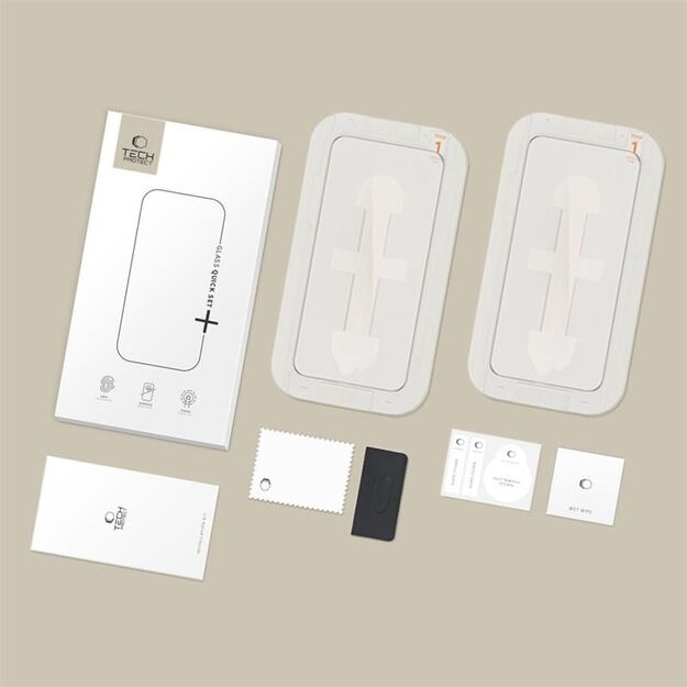 Tech-Protect Quick Set+ 2-pack tempered glass for iPhone 12 / 12 Pro - black 5