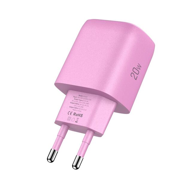 Tech-Protect NCA20 PD 20W QC3.0 USB-A / USB-C Wall Charger - Pink 3