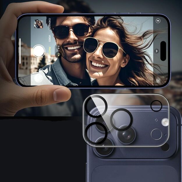 Tech-Protect Cam Fit+ Camera Cover for iPhone 17 Pro - Clear 5