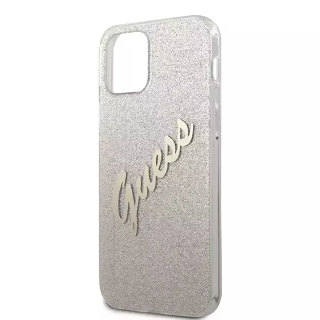 Guess GUHCP12MPCUGLSGO iPhone 12/12 Pro 6.1&quot  gold/gold hardcase Glitter Gradient Script 12
