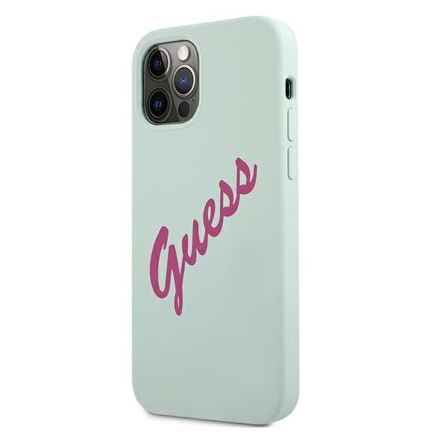 Guess GUHCP12LLSVSBF iPhone 12 Pro Max 6.7&quot  blue fuchsia/blue fuschia hardcase Silicone Vintage 1