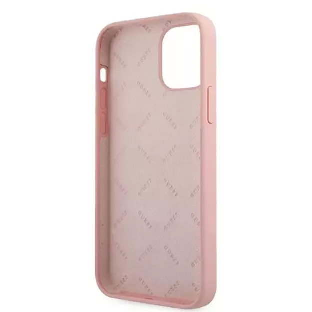 Guess GUHCP12MLSVSPG iPhone 12/12 Pro 6.1&quot  rose green/green pink hardcase Silicone Vintage 6