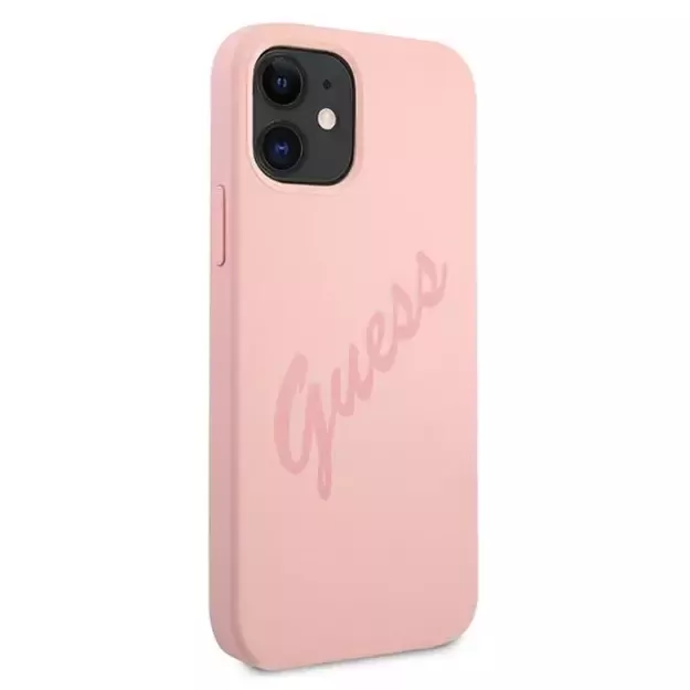Guess GUHCP12SLSVSPI iPhone 12 mini 5.4&quot  pink/pink hardcase Script Vintage 10