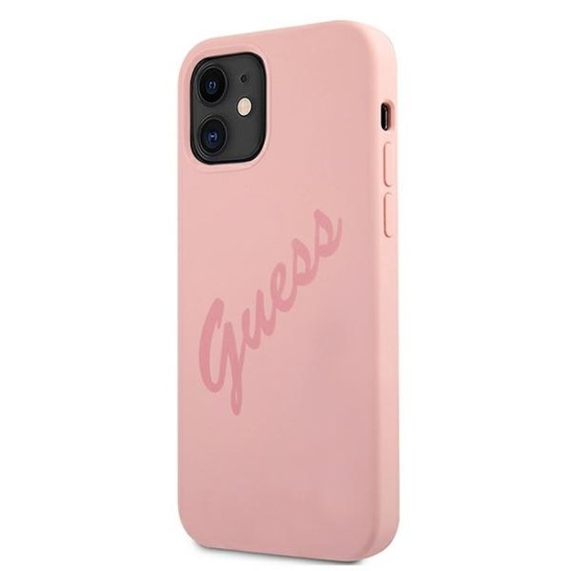 Guess GUHCP12SLSVSPI iPhone 12 mini 5.4&quot  pink/pink hardcase Script Vintage 1