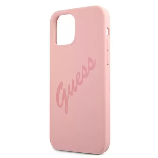 Guess GUHCP12SLSVSPI iPhone 12 mini 5.4&quot  pink/pink hardcase Script Vintage 12
