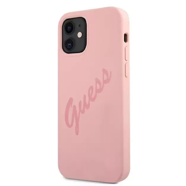 Guess GUHCP12SLSVSPI iPhone 12 mini 5.4&quot  pink/pink hardcase Script Vintage 8