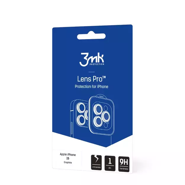 Apple iPhone 15 - 3mk Lens Protection Pro Graphite 6