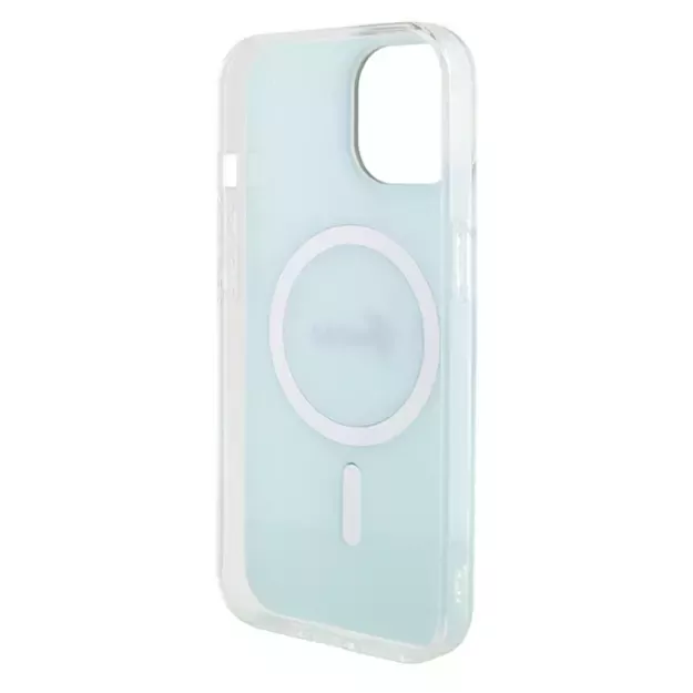 Guess GUHMP15SHITSQ iPhone 15 6.1&quot  turquoise/turquoise hardcase IML Iridescent MagSafe 13