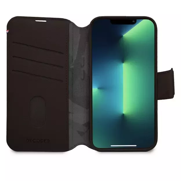 Decoded Detachable Wallet Case Leather with MagSafe with Flip for iPhone 14 Pro Max - Brown