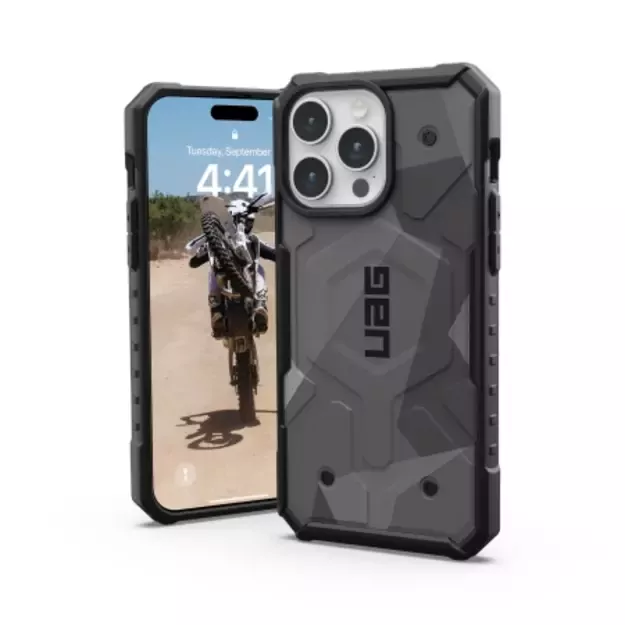 UAG Pathfinder MagSafe case for iPhone 15 Pro Max - camo gray 1