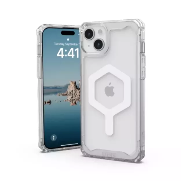 UAG Plyo MagSafe case for iPhone 15 Plus - transparent and white 3