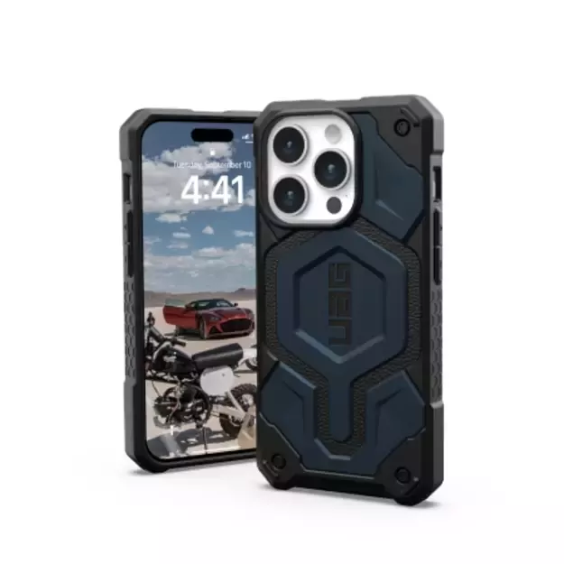 UAG Monarch Pro case with MagSafe for iPhone 15 Pro - dark blue 1