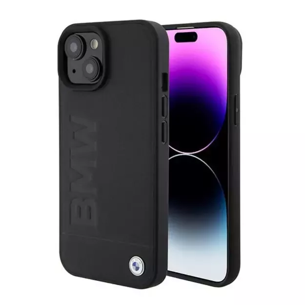 BMW BMHMP15SSLLBK iPhone 15 6.1&quot  black/black Magsafe hardcase Signature Logo Imprint