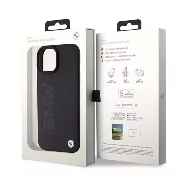 BMW BMHMP15SSLLBK iPhone 15 6.1&quot  black/black Magsafe hardcase Signature Logo Imprint 7