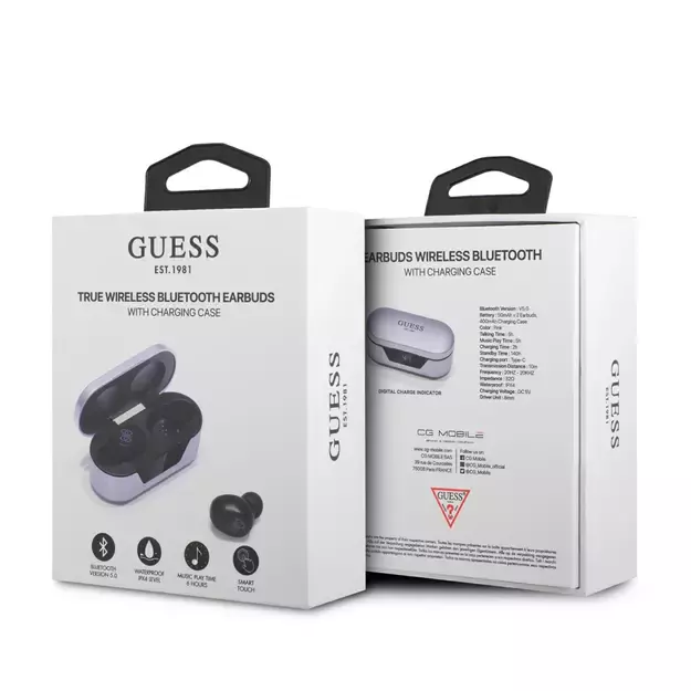 Guess GUTWST31EU TWS Bluetooth headphones + docking station purple/purple 4