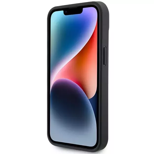 AMG Leather Debossed Lines case for iPhone 15 Plus - black 4
