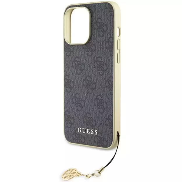 Guess 4G Charms Collection case for iPhone 15 Pro Max - gray 12