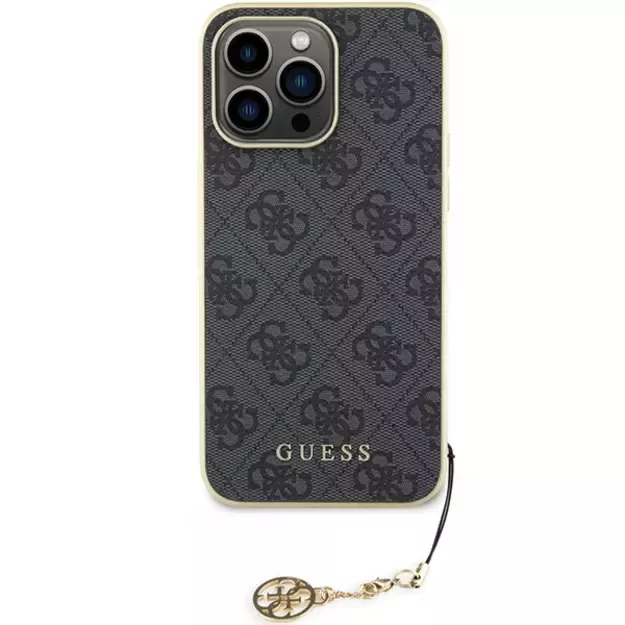 Guess 4G Charms Collection case for iPhone 15 Pro Max - gray 9