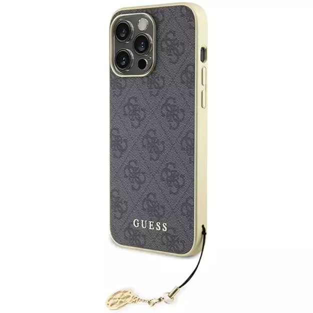 Guess 4G Charms Collection case for iPhone 15 Pro Max - gray 8